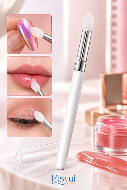 Silikon Ruj Dudak Fırçası Pürüzsüz Dudak Boyama Aparatı & Tırnak Nail Art Ombre Silikonu