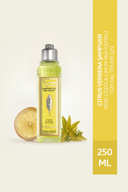 Citrus Verbena Shampoo, for All Hair Types, Containing Verbena and Lemon Oil, 250 ml