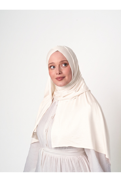 Cross Model Lycra Hijab Shawl - Cream - (St280), (Id 2928005)