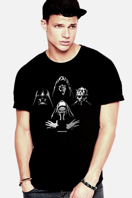 Тениска с къс ръкав Four Heads Star Wars Black
