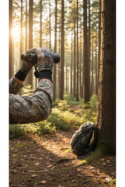 Orman Unisex Hunting and Shooting Gloves Camouflage Patterned Touchscreen Compatible Non-Slip Sole Gloves