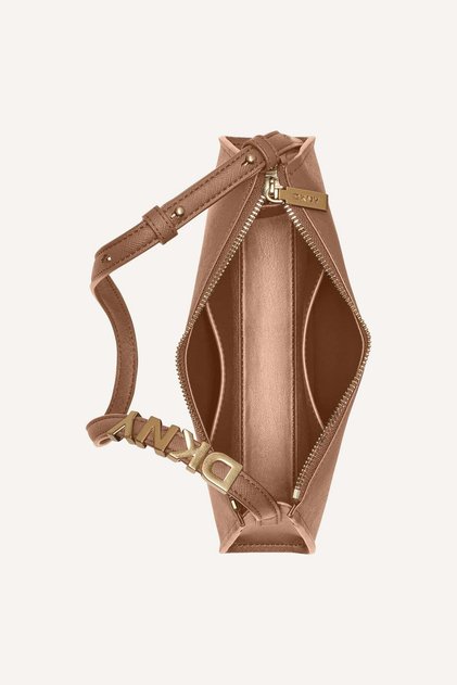 AVRIL TOP ZIP SHOULDER BAG-BEIGE-N/S