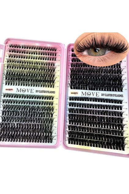 MIX 0.07mm D 32RowMix30405060 New 640 Cluster Lashes Kit 5D Fluffy Thick Eyelash Extension Kit Volum