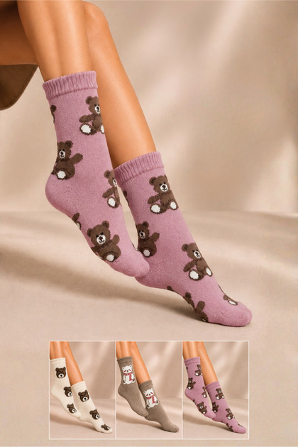 Women's Lambswool Winter Socks 3-Pack