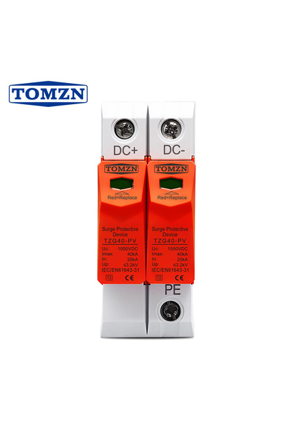 2P 800V 20-40kA TOMZN SPD DC 500V 600V 800V 1000V 10kA 20kA 30kA House Surge Protector Protective Lo