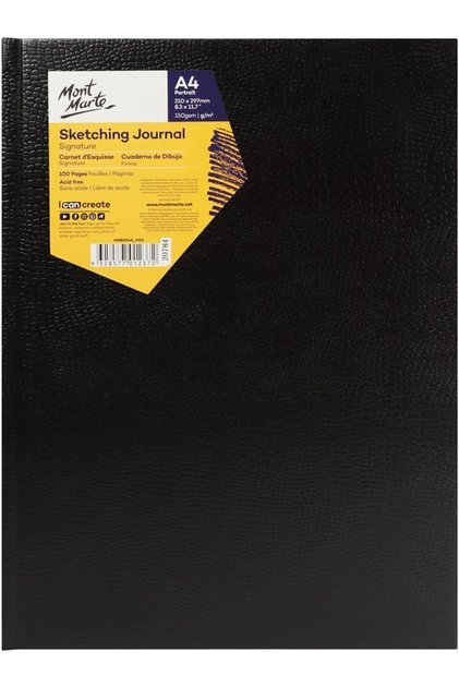 Signature Crocodile Skin Look Sketch Diary 150Gsm A4 Vertical 100 Sheets