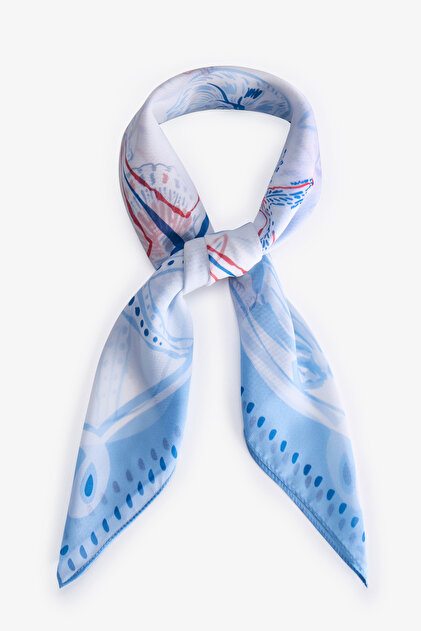 Kvibaba バンダナ Blue Tint 水色　ステッカー　セット Penti Sea Deniz Kabuğu Desenli Bandana - Fiyatı, Yorumları