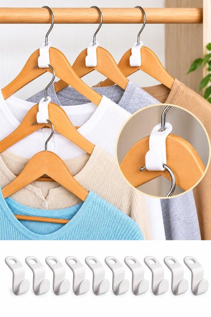 10Pcs Multipurpose Hanger Multiplexer Hook Clip Wardrobe Clothes Clothes Hanger Multiplication Apparatuses