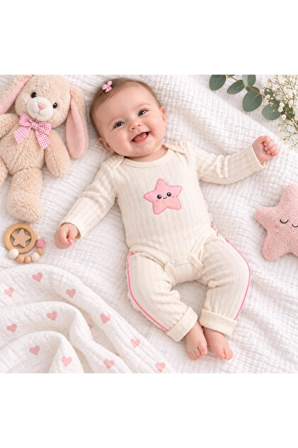 Star Detailed Cotton Baby Set