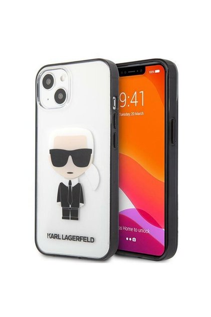 Husa transparenta Ikonik Karl pentru iPhone 13 mini, design premium