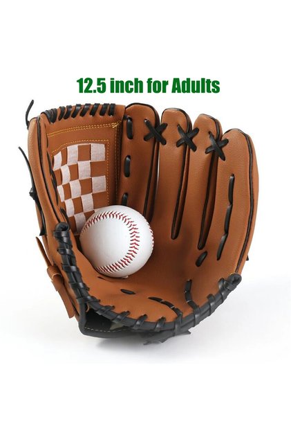 12.5in Adults Baseball Softball Training Glove - Left Hand Catcher Practice Equipment for Kids Youth
