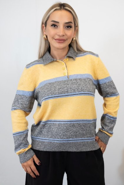 Yellow Knitwear Sweater