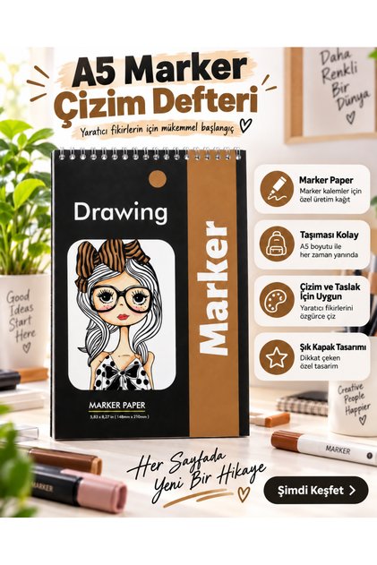 Drawing Notebook Marker Drawing Notebook A5 Size