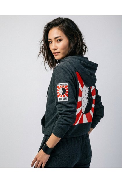 Harajuku Unisex Kargo Cepli Kapüşonlu Sweatshirt Tulum