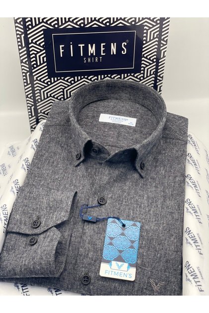 Klasik Uzun Kol Kışlık Oduncu %100 Cotton Filafil Yaka Düğmeli Hediye Kutulu Erkek Gömlek FS-003136