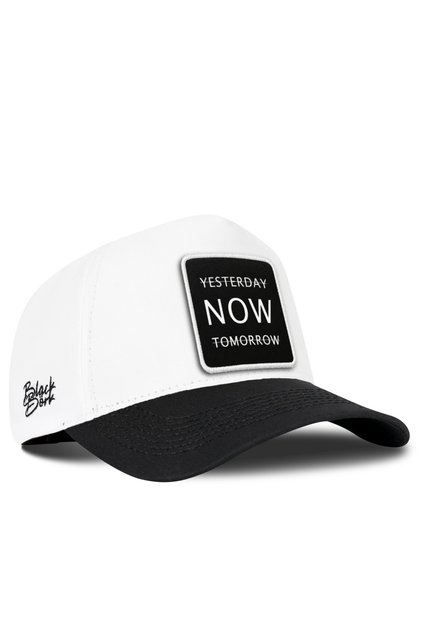 Yesterday Now Tomorrow Logo Black-White Baseball Cap