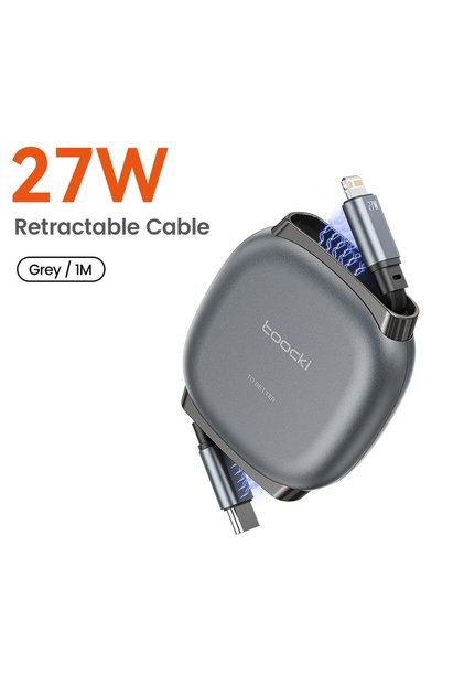 27W Cable 27W USB C Retractable Cable For iphone 14 13 iPad Fast Chaerger Mini Size 48