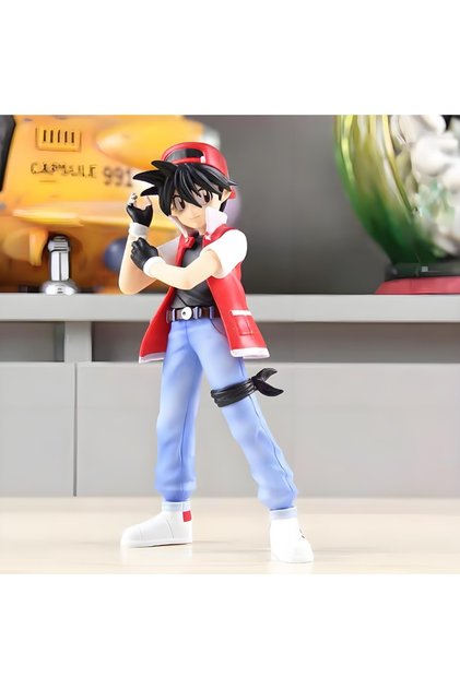 Red no box 8cm Anime Pokemon Figure Ash Ketchum Figurine Red Action Figure Pvc Collection Mo