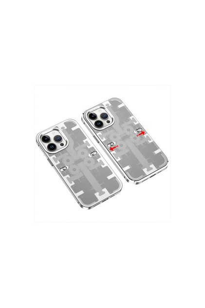 Apple iphone 13 pro max case mechanical bumper cover - silver
