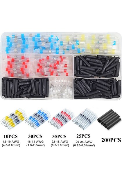 300pcs 300pcs Box Solder Sealed Wire Connectors Heat Shrink Solder Butt Connectors Solder Connector