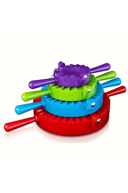 4PCS Professional Dumpling Maker Mold-Ergonomic Handle,Durable Plastic,Multi-Color for Dumplings,Coo