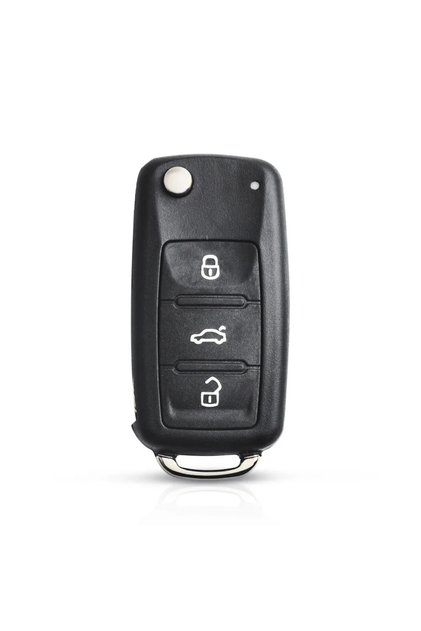 3 Buttons KEYYOU Replacement Folding Car Key Shell Case Fob For VW Volkswagen Golf 6 Tiguan Polo Pas