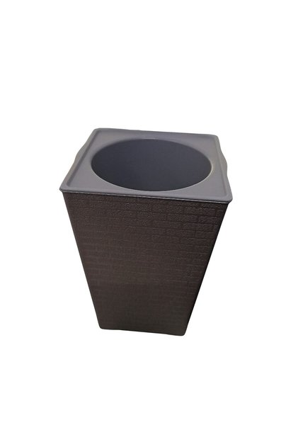 One Size Brown Large Flowerpot Imitation Metal Plastic Tall Planter Garden Accessories Brick Pattern