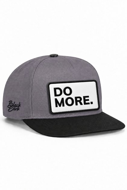 Șapcă hip hop negru-gri cu logo Do More