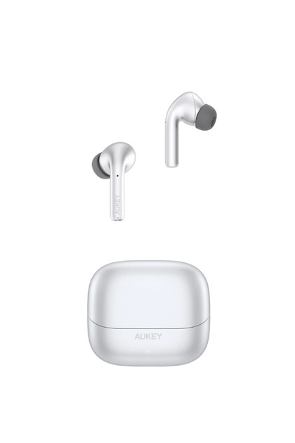 Hybrid Wireless Headphones AUKEY, with active noise cancellation, silver - EP-B1-SV