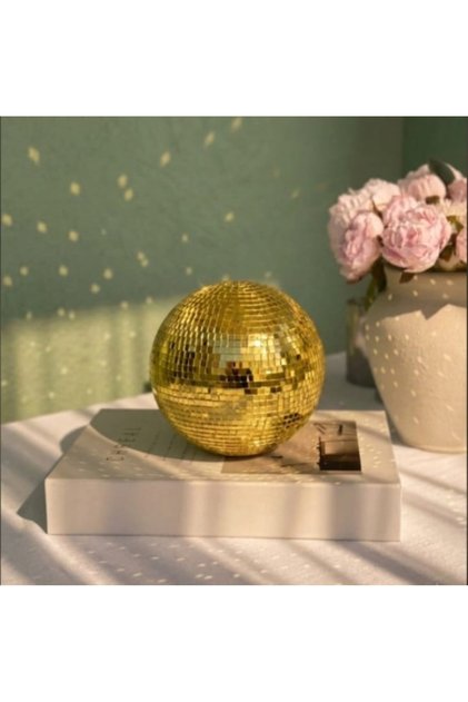 10 cm GOLD Ayna Kaplama Disko Topu - Parti, Yılbaşı & Ev Dekoru İçin Asılabilir Işıltılı Süs