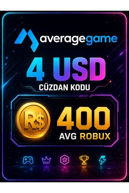 4 USD Cüzdan Kodu - 400 AVG Robux