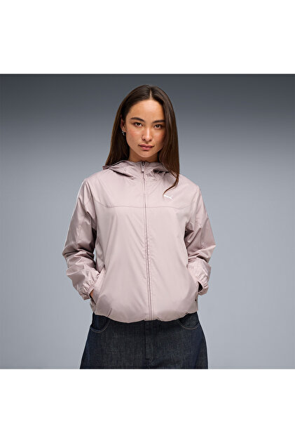 Essentials Regular Kadın Pembe Kapüşonlu Ceket