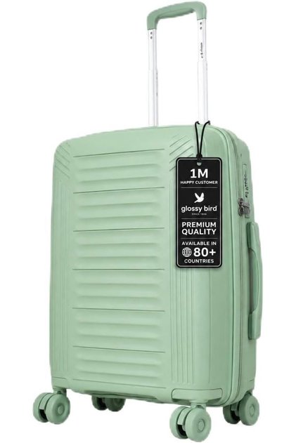 Large Hard Shell Suitcase, Expandable Polypropylene PP Luggage with TSA007 Combination Lock, Double Zipper, Spinner Wheels and USB Charging Port, Travel Trolley Bag - 20 inch