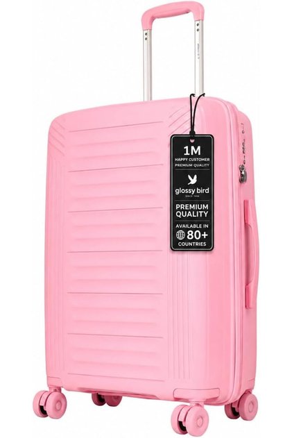 Large Hard Shell Suitcase, Expandable Polypropylene PP Luggage with TSA007 Combination Lock, Double Zipper, Spinner Wheels and USB Charging Port, Travel Trolley Bag - 24 inch
