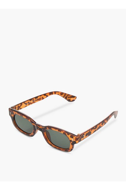 Men Rectangular Grey Lens Sunglasses