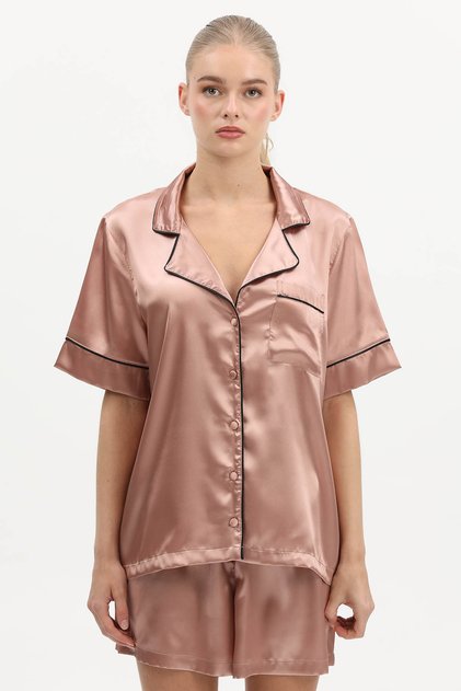 Women's Satin Shorts Set 1205Trnc