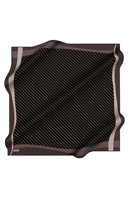 Black 90X90 Silk Twill Scarf