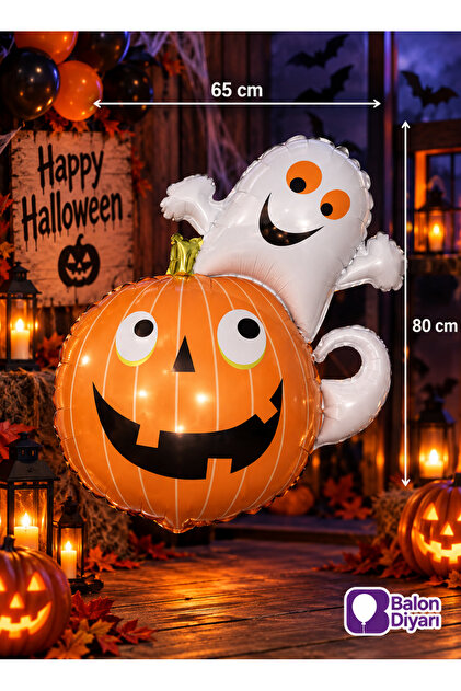 Pumpkin Ghost Halloween Party Foil Balloon