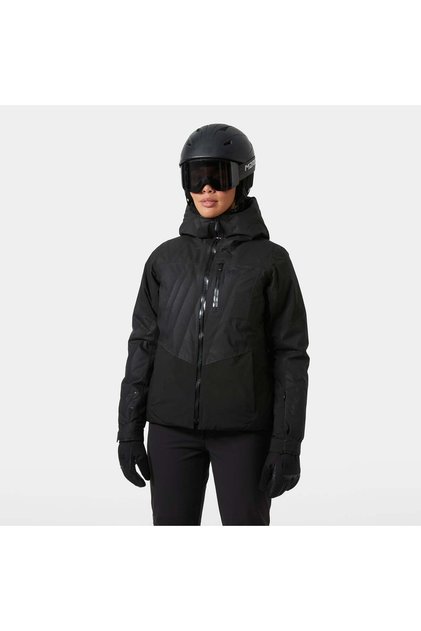 HHA.66086_HHA.990_W VALDISERE 3.0 Siyah Normal Desenli Kadın Kayak Montu