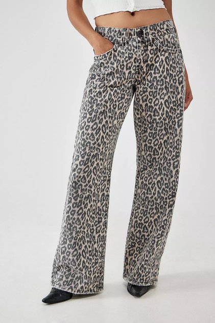 Low-Rise Jeans Kyla -100% Cotton Baggy Loose Fit Jean Straight Leg