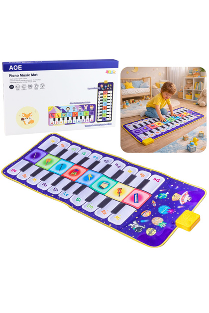 Covoraș de dans muzical educativ, zonă interactivă cu pian, 120 x 48 cm