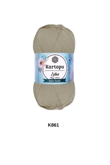1 Piece Kartopu Lotus 100 Gram 350 Yards Microfiber Anti-Pilling Acrylic Hand Knitting Yarn Color: K861