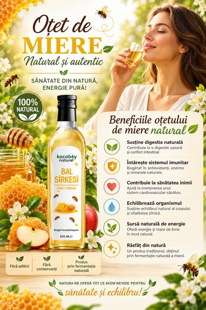 Oțet de miere – 500 ml fermentație naturala