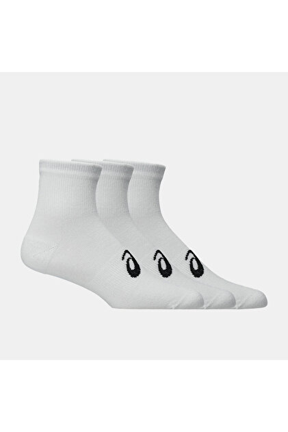 Asics 3 PACK QUARTER SOCK Unisex Cream/Black Koşu Çorabı 3033C299