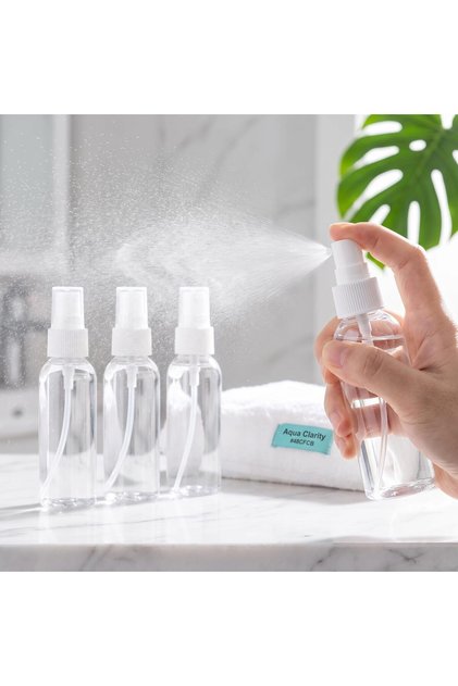 4 Pack 100ml Empty Spray Bottles, Refillable Fine Mist Travel Bottles Compact Refillable Bottles for Toiletries, Water & Everyday Liquid Sprays