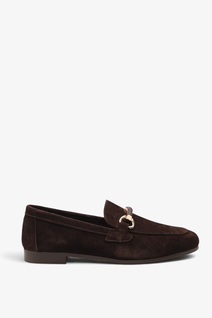 Doyle Women's Genuine Leather Ballerinas - Brown Suede