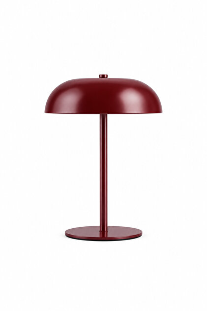 Burgundy Cork Table Lamp Decorative Modern Lampshade Nightstand Study Desk and Living Room Lamp