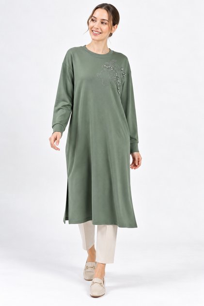 Triland Boncuk İşlemeli Tunik 6203