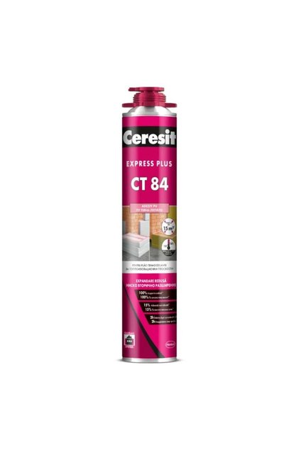 Adeziv poliuretanic polistiren expandat/extrudat/vata minerala CT 84 Express Plus, interior/exterior, 850 ml