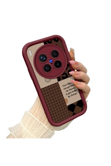 Vivo X300 Pro Compatible Leopard Checkered Collage Case, Stylish and Personalized Design